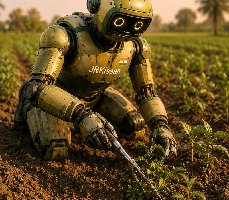 JR Kisaan ખેતરમાં ચોકસાઈથી કામ કરે છે — precision field work without harming the crop